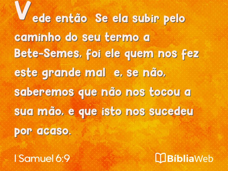 I Samuel 6:9 em imagem para compartilhar