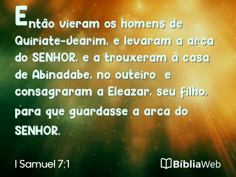 I Samuel 7:1 em imagem para compartilhar