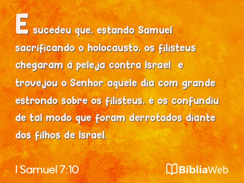 I Samuel 7:10 em imagem para compartilhar