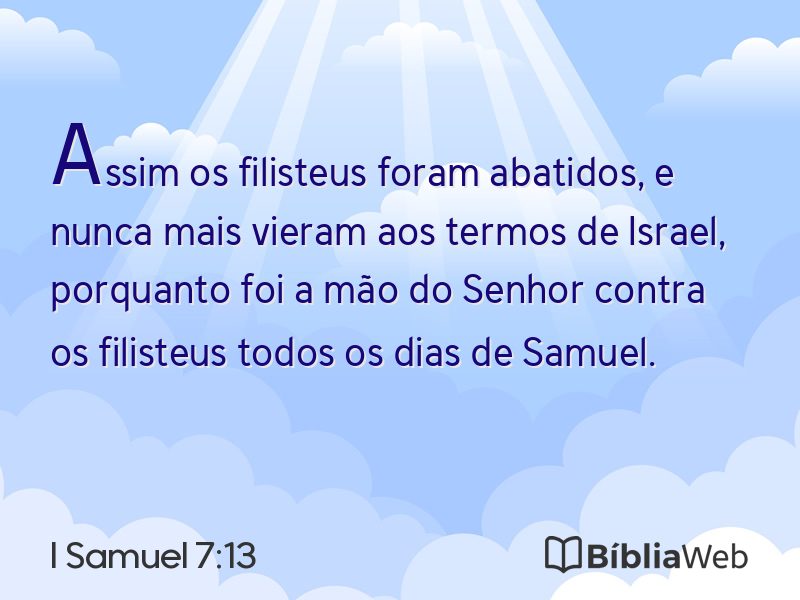I Samuel 7:13 em imagem para compartilhar