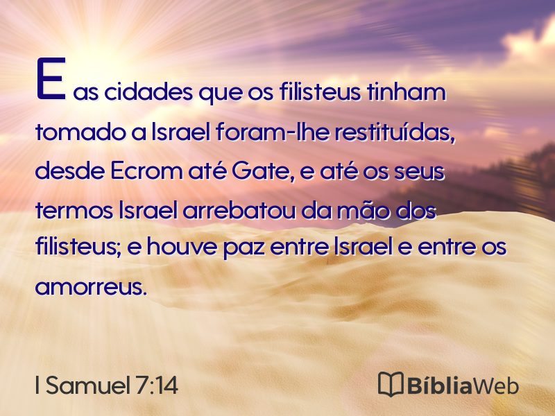 I Samuel 7:14 em imagem para compartilhar