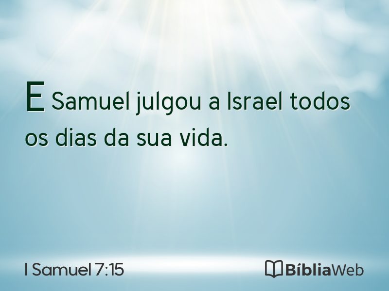 I Samuel 7:15 em imagem para compartilhar