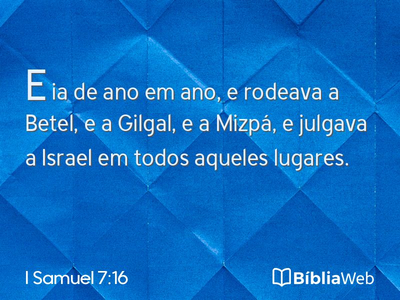 I Samuel 7:16 em imagem para compartilhar