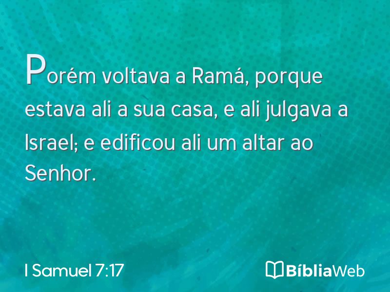 I Samuel 7:17 em imagem para compartilhar