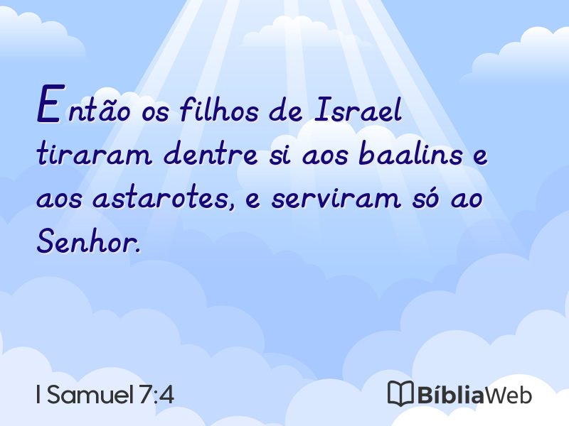 I Samuel 7:4 em imagem para compartilhar