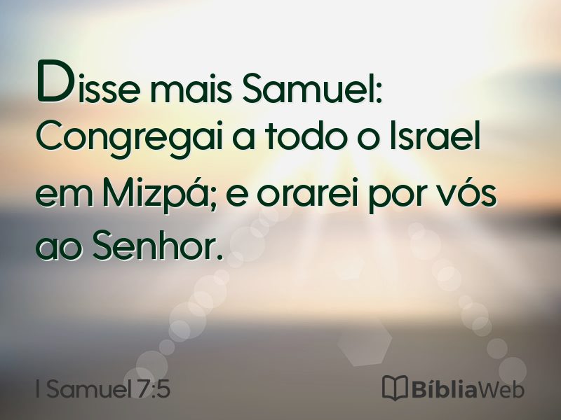 I Samuel 7:5 em imagem para compartilhar