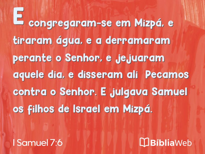 I Samuel 7:6 em imagem para compartilhar