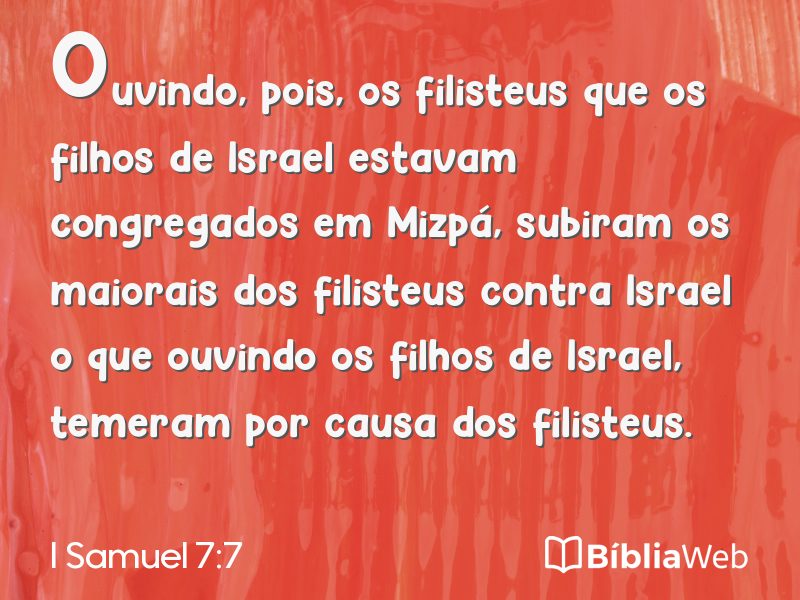 I Samuel 7:7 em imagem para compartilhar