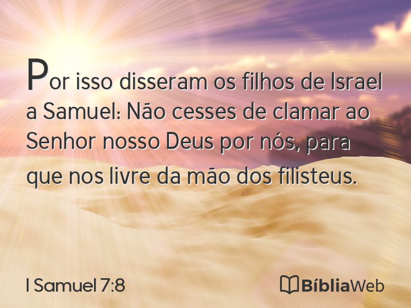 I Samuel 7:8 em imagem para compartilhar