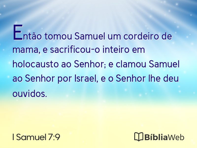 I Samuel 7:9 em imagem para compartilhar