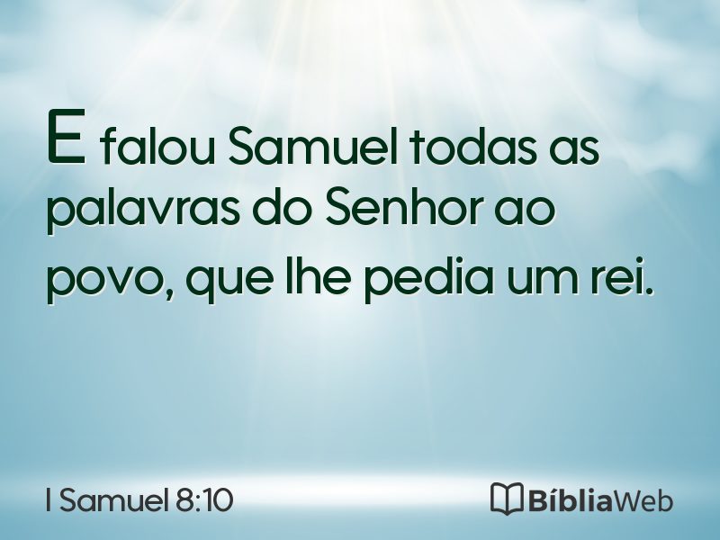 I Samuel 8:10 em imagem para compartilhar