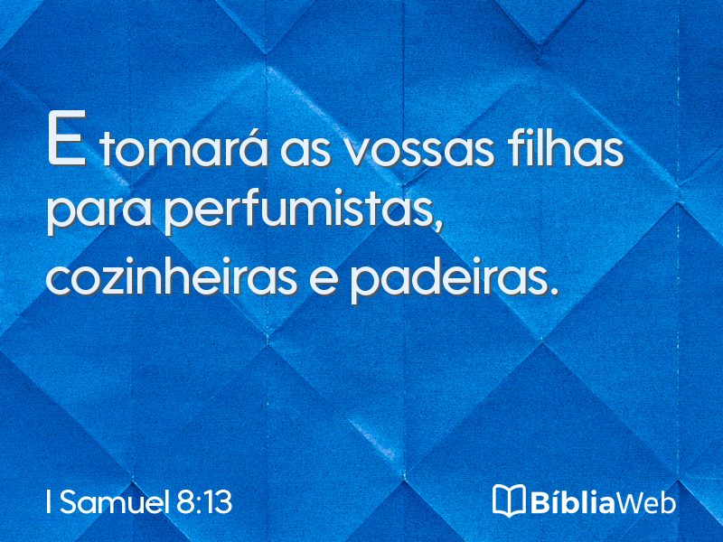 I Samuel 8:13 em imagem para compartilhar