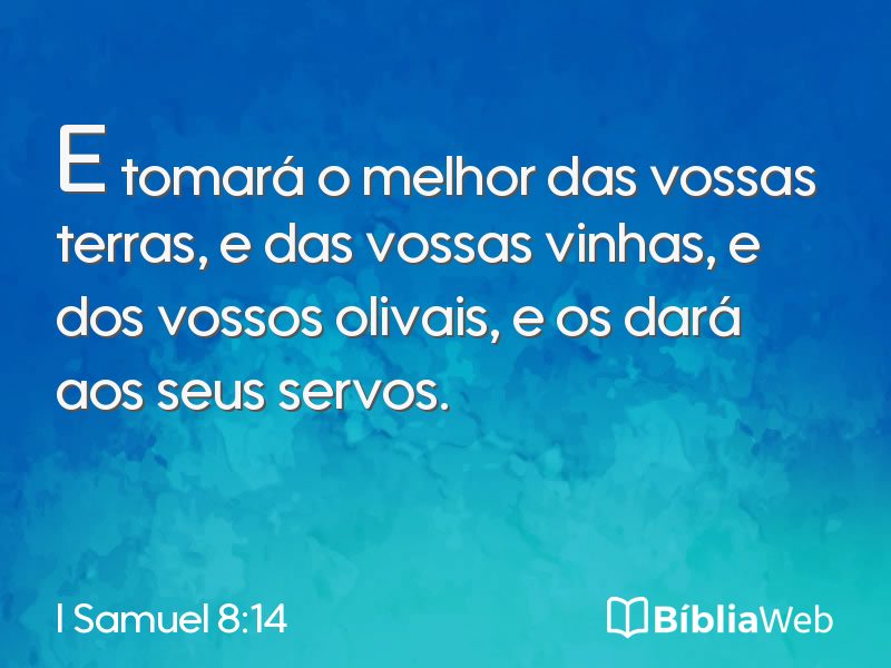 I Samuel 8:14 em imagem para compartilhar