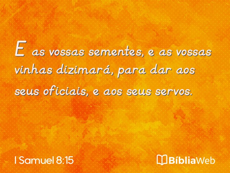 I Samuel 8:15 em imagem para compartilhar