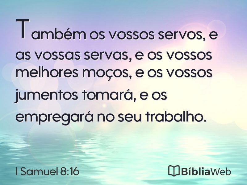 I Samuel 8:16 em imagem para compartilhar