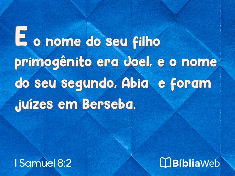 I Samuel 8:2 em imagem para compartilhar