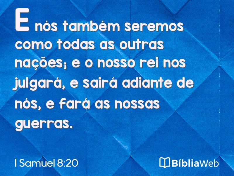 I Samuel 8:20 em imagem para compartilhar