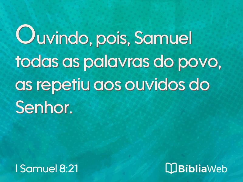 I Samuel 8:21 em imagem para compartilhar