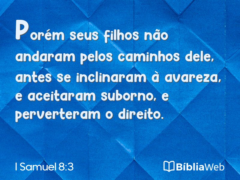 I Samuel 8:3 em imagem para compartilhar