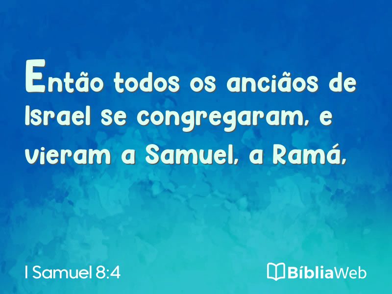 I Samuel 8:4 em imagem para compartilhar