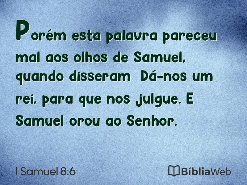 I Samuel 8:6 em imagem para compartilhar