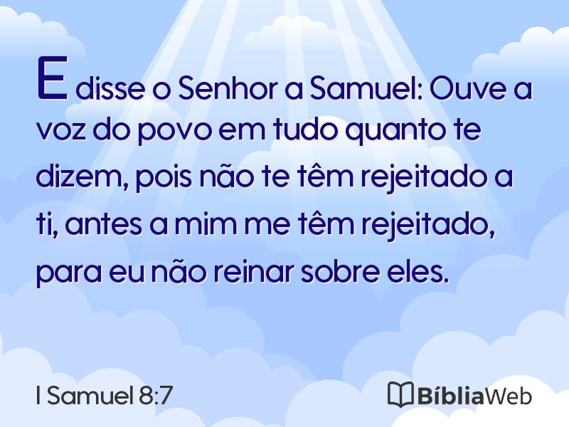 I Samuel 8:7 em imagem para compartilhar