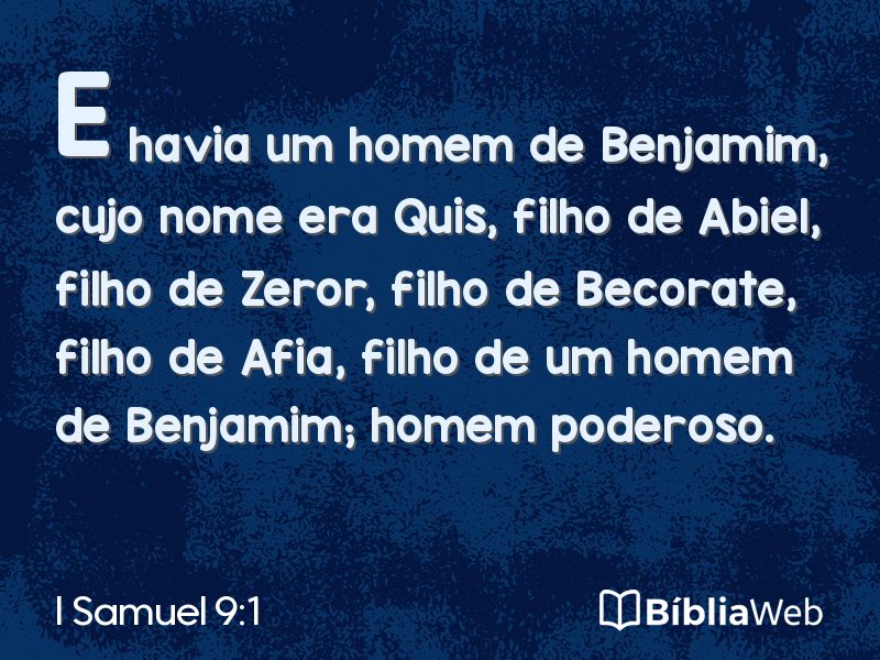 I Samuel 9:1 em imagem para compartilhar