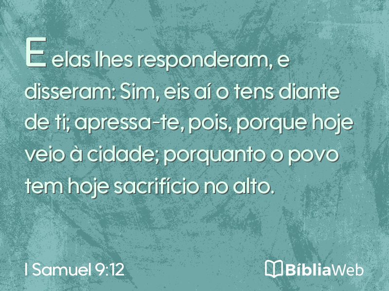 I Samuel 9:12 em imagem para compartilhar