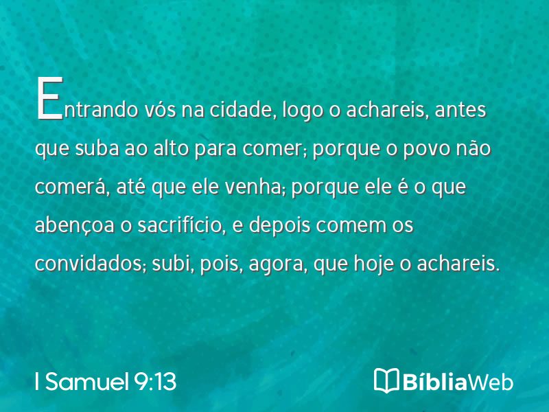 I Samuel 9:13 em imagem para compartilhar