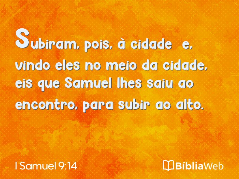 I Samuel 9:14 em imagem para compartilhar
