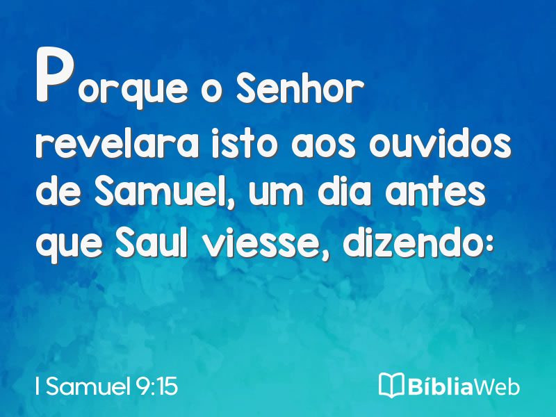 I Samuel 9:15 em imagem para compartilhar