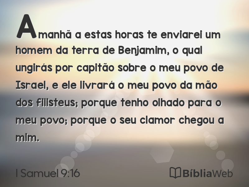 I Samuel 9:16 em imagem para compartilhar