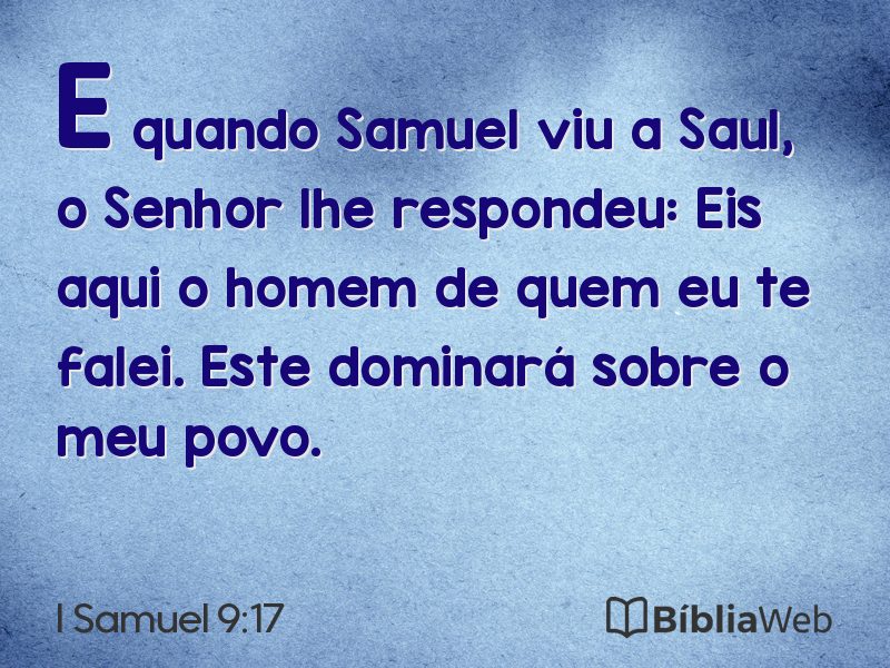 I Samuel 9:17 em imagem para compartilhar