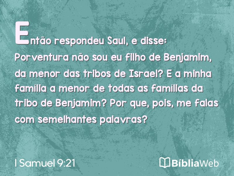 I Samuel 9:21 em imagem para compartilhar