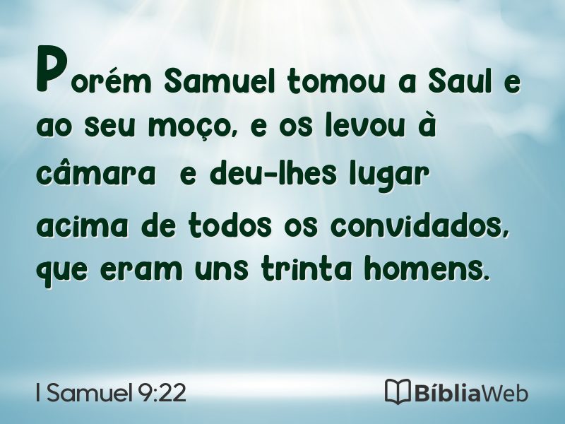 I Samuel 9:22 em imagem para compartilhar