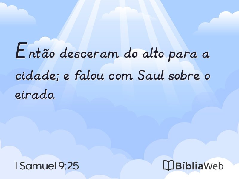 I Samuel 9:25 em imagem para compartilhar