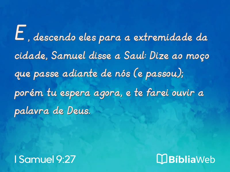 I Samuel 9:27 em imagem para compartilhar