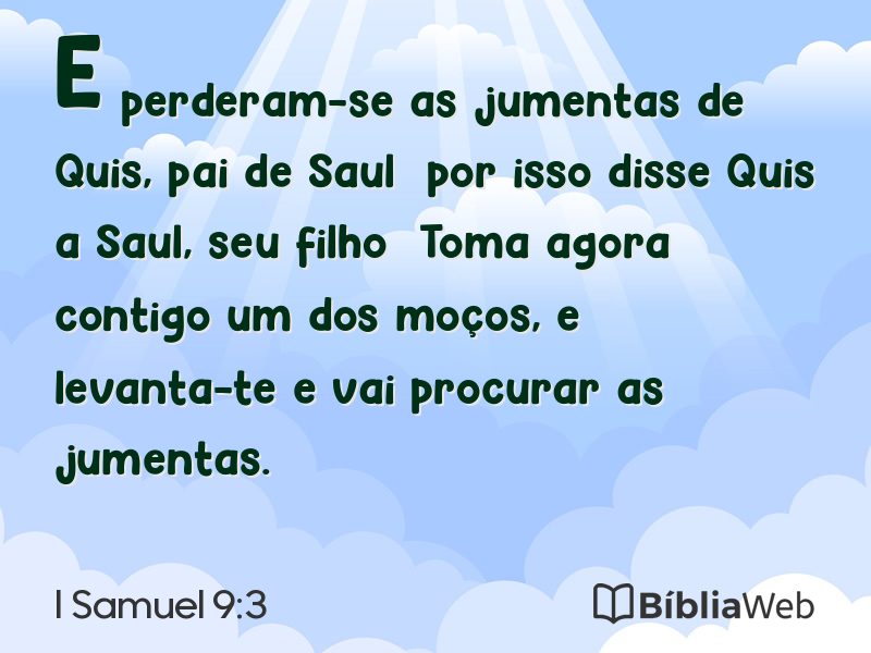I Samuel 9:3 em imagem para compartilhar
