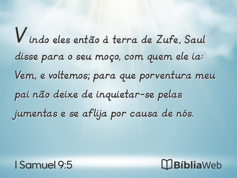 I Samuel 9:5 em imagem para compartilhar