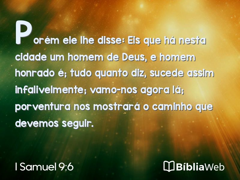 I Samuel 9:6 em imagem para compartilhar