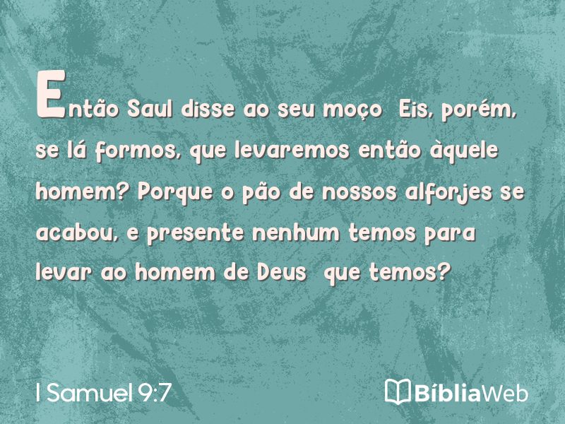 I Samuel 9:7 em imagem para compartilhar