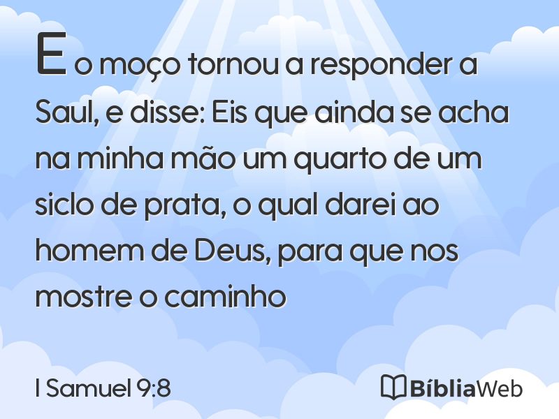 I Samuel 9:8 em imagem para compartilhar