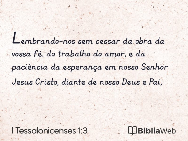 I Tessalonicenses 1:3 em imagem para compartilhar
