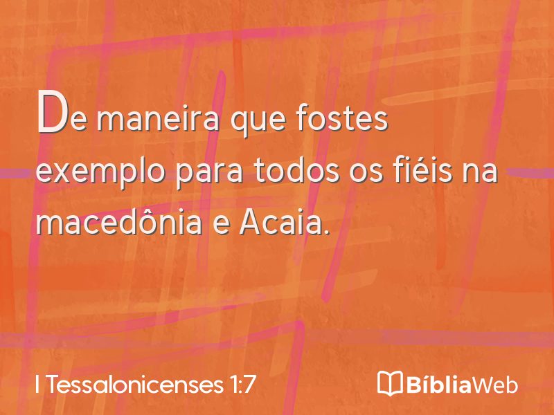 I Tessalonicenses 1:7 em imagem para compartilhar