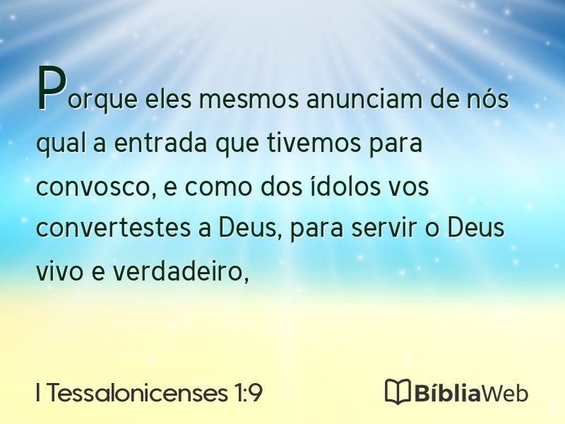 I Tessalonicenses 1:9 em imagem para compartilhar