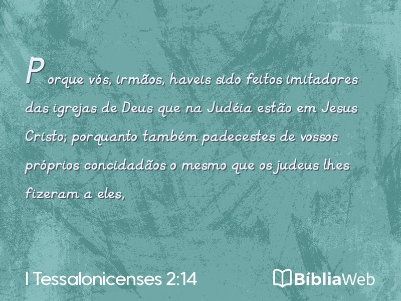 I Tessalonicenses 2:14 em imagem para compartilhar
