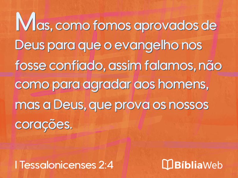 I Tessalonicenses 2:4 em imagem para compartilhar