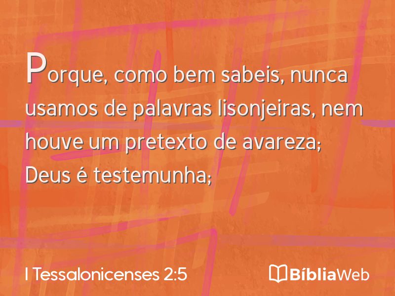 I Tessalonicenses 2:5 em imagem para compartilhar