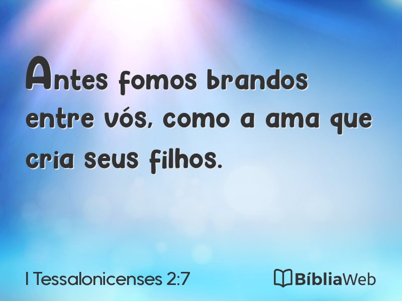 I Tessalonicenses 2:7 em imagem para compartilhar