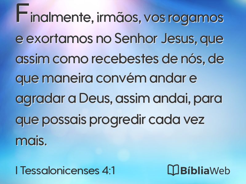 I Tessalonicenses 4:1 em imagem para compartilhar